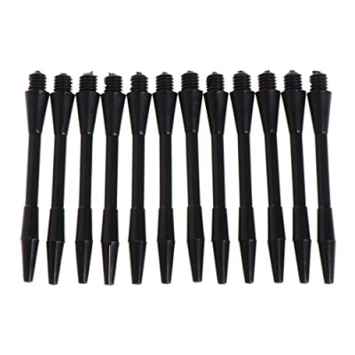 Image of TTTLLNN 12Pcs Shaft Nylon Stems Black Corner Short Threaded Rod Darts Throwing