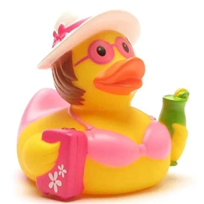 Image of DuckShop I Squeaky Duck toy Holiday Girl Bath