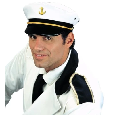 Image of Captain Peaked Fabric Novelty Hats Caps &amp; Headwear for Fancy Dress Costumes Accessory