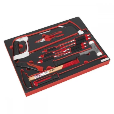 Image of Sealey Premier Tool Tray with Hacksaw, Hammers &amp; Punches 13pc