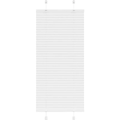 Image of vidaXL Pleated Blind White 60x100 cm Fabric Width 59.4 Polyester