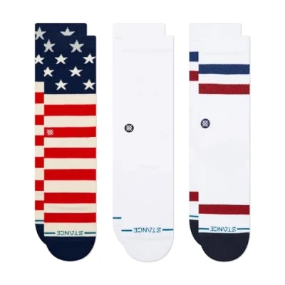Image of Stance THE Americana 3 PACK Socks, Size: Medium, Multi