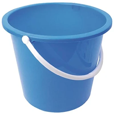 Image of Jantex Round Plastic Bucket with Handle 10 Litre, Blue, Cleaning Bucket, Colour Coded Cleaning, Size: 26(H)x28(W)x29.5(D)cm, Professional &amp; Home Use, CD804