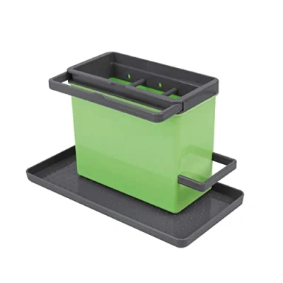 Image of Metaltex Tidy Tex Kitchen Sink Organiser, plastic ABS, Red/Grey, 24 x 13 14 cm
