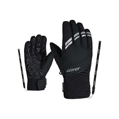 Image of Ziener Kiwa AS Women&#039;s Ski Gloves/Winter Sports, Waterproof, Breathable, Black, 6.5