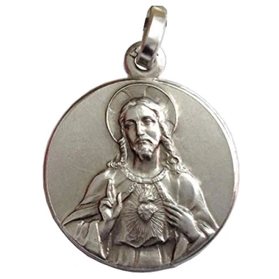 Image of I G J 925 Sterling Silver The Sacred Heart of Jesus Medal