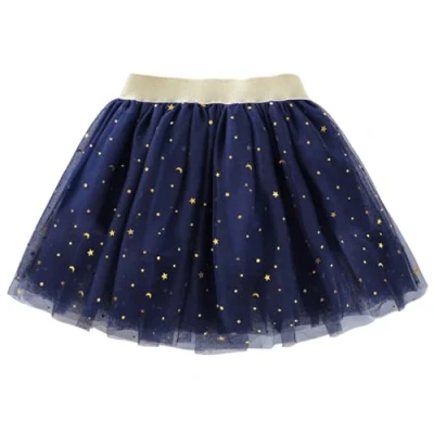 Image of Tutu Skirts for Girls 3 Layers Sequin Star Elastic Waist Ballet Dance Skirt Age 2 10 Years (Navy, 6 7Years)