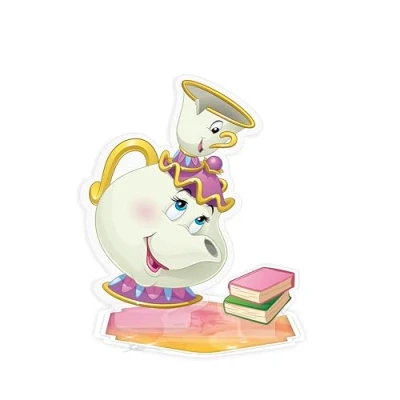Image of ABYstyle Studio Disney Beauty and The Beast Chips &amp; Mrs Pott Acryl Figure