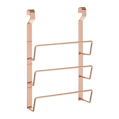 Image of Premier Housewares 507219 Sorello Hanging Pan Lid Rack, Iron, Rose Gold, 7 x 24 36 cm