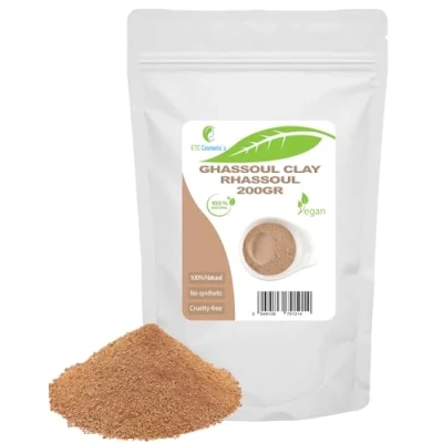 Image of Ghassoul (Rhassoul clay) 200 gr DIY Face Masks, Body Mask, Hair Soft Peels And Scrubs, Soap Making, Anti Ageing &amp; Skin firming, Natural Chemical Free