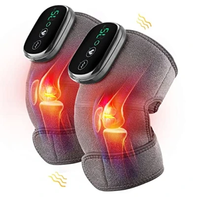 Image of MOAJAZA 2 Pcs Cordless Heated Knee Massager Elbow Shoulder 3 in 1, Heating Pad with Vibration, Adjustable Brace Wrap