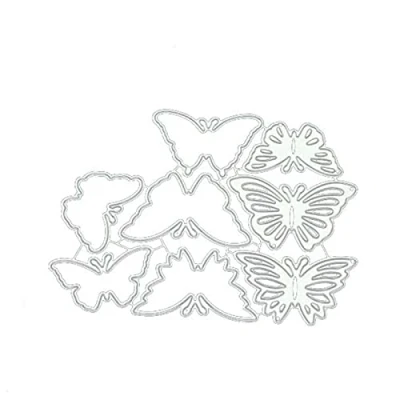 Image of Die Cuts for Card Making,Butterfly Metal Cutting Dies DIY Scrapbook Emboss Paper Album Punch Stencil Silver
