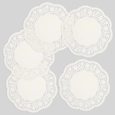 Image of Baker Ross FN215 Paper Doilies Pack of 100, Lace Dollies for Decorations and Crafts