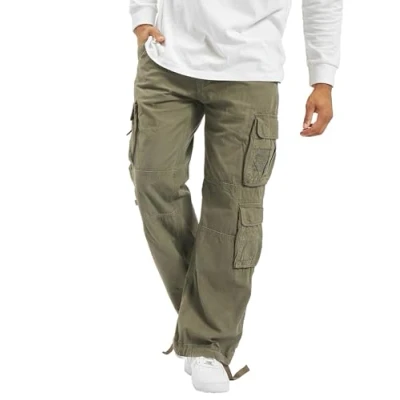 Image of Brandit PURE Vintage Cargo trousers, Men&#039;s, Size: Large, Olive