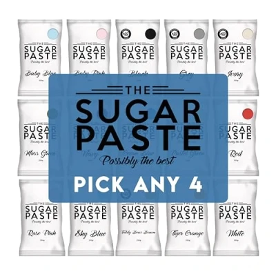 Image of The Sugar Paste Fondant Icing 250g Pick Any 4 Colours