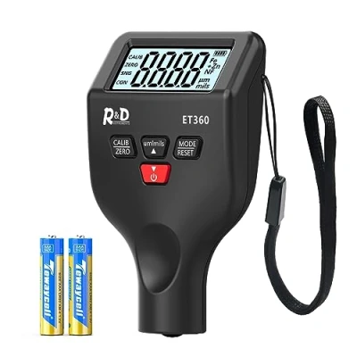 Image of Car Paint Thickness Gauge Meter,Digital Coating Depth Handheld with Backlight LCD Display,Professional Magnetic Tester for Fe/Zn/NFe Automatic Detection (ET360)