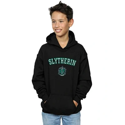 Image of Harry Potter Boys Slytherin Crest Hoodie Black 12 13 Years