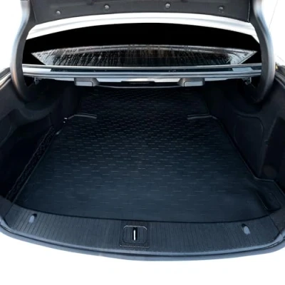 Image of Travall Boot Liner for Mercedes E Class 2016 2023 Premium Tailored Fit Car Floor Mat Waterproof CargoMat Black Rubber Guard Dog Friendly All Weather Protector Custom Accessory