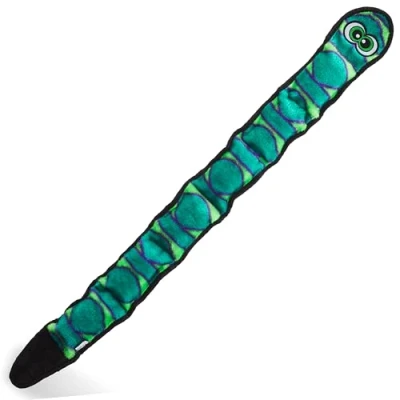 Image of Outward Hound Invincibles Blue Snake Plush Dog Toy, XL