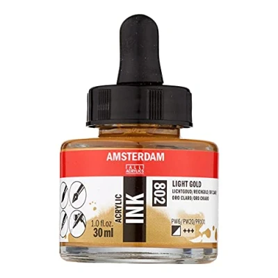 Image of Amsterdam ACRYLC Ink Light Gold, One Size