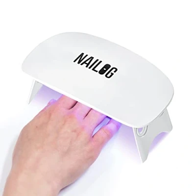 Image of NAILOG UV LED Nail Lamp, Mini 6W Light with USB Cable, Portable Dryer for Gel Nails Polish Manicure, Handheld Lamp Curing