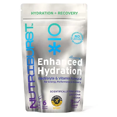 Image of Nutriburst Enhanced Hydration + Recovery Electrolytes 11 Vitamins &amp; Minerals Support Energy Levels Performance Suitable for Vegans 6 Pack: Mixed Fruit
