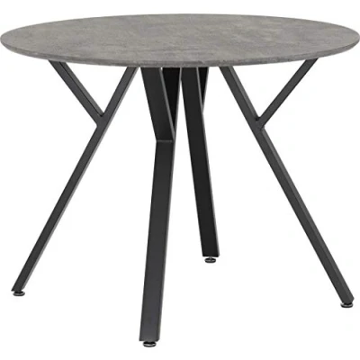 Image of Seconique Athens Round Dining Table in Concrete Effect