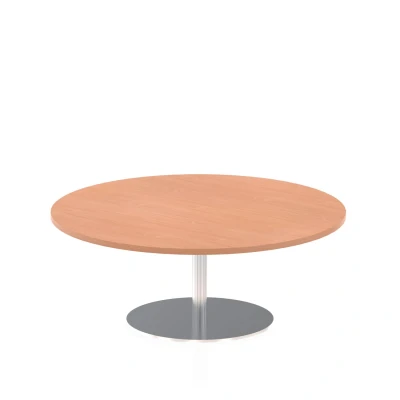 Image of Italia 1200mm Poseur Round Table Beech Top 475mm High Leg