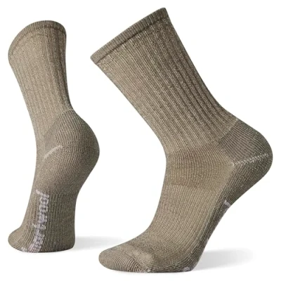 Image of Smartwool Men&#039;s Hike Classic Edition Light Cushion Crew Socks, Taupe, S UK