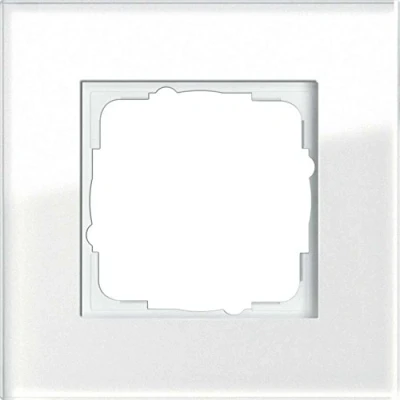 Image of GIRA Frame 021112 Single Esprit Glass White