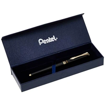 Image of Pentel Sterling Fountain Pen Obsidian Barrel with Gift Box, Black
