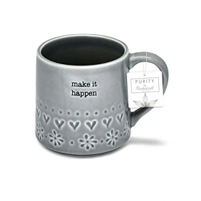 Image of Cooksmart British Designed Coffee Mug Ceramic Mugs For Home or Work Large Hot Drinks Tea And Cups Make It Happen