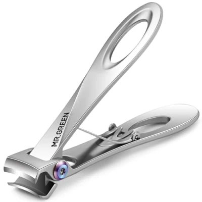Image of MR.GREEN Nail Clippers Wide Jaw Opening Stainless Steel Fingernail Clipper Thick Hard Toenail Cutter Manicure Scissors Tools (Nail (Large))