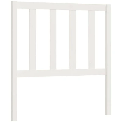 Image of vidaXL Bed Headboard White 106x4x100 cm Solid Wood Pine