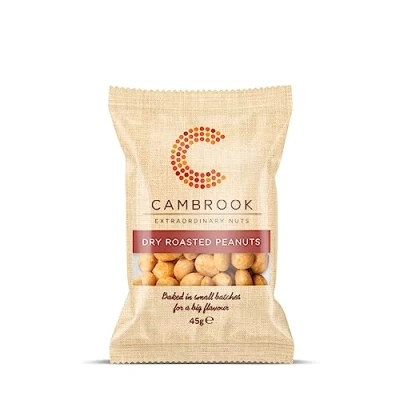 Image of Cambrook Dry Roasted Peanuts, 45g Bag, case of 24
