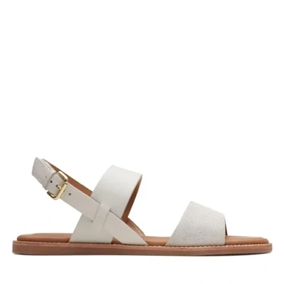 Image of Clarks Women&#039;s Karsea Strap Sandal, White Combi, 4 UK