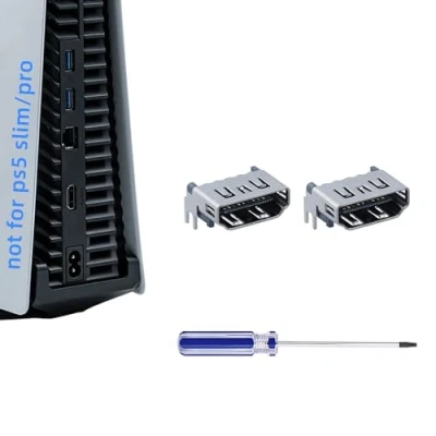 Image of Mcbazel Port Socket Connector for PS5 Digital Edition/UHD, Interface Replacement with T8 Screwdriver