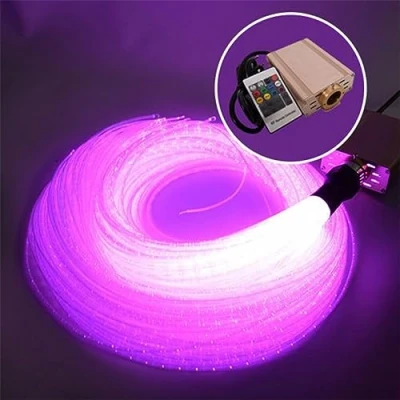 Image of Playlearn Fiber Optic Curtain Lights for Sensory Room LED Remote Control 100x 1.5m Tails Flash Star Ceiling Autism