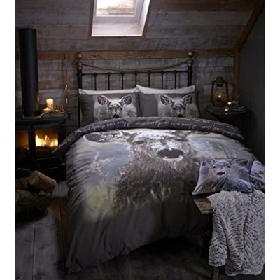 Image of Catherine Lansfield Oh Deer Single Quiltset