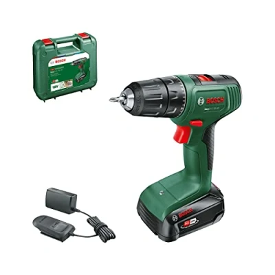 Image of Bosch Home and Garden Cordless Drill EasyDrill 18V 40 (1 Battery 2.0 Ah, 18 Volt System, in Carrying case)