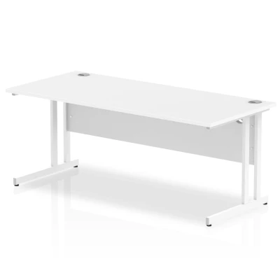 Image of Impulse 1800/800 Rectangle White Cantilever Leg Desk MI002194