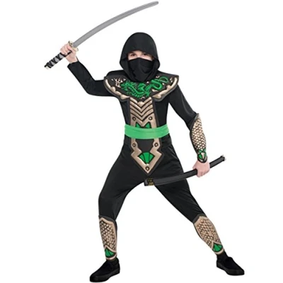 Image of (PKT) (EB 997022) Child Boys Dragon Slayer Ninja Costume (8 10yr)