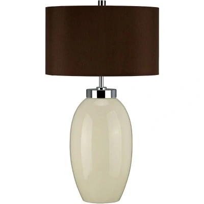 Image of Victor 1 Light Small Table Lamp Cream, E27