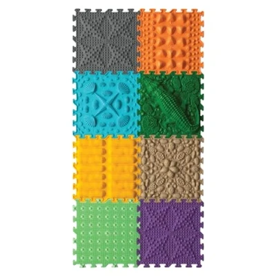 Image of ORTO NATURE 8 Piece Massage Puzzle Floor Mats Orthopedic Game Mat for Kids, Sensory Play, Childrens Play Mats, Set (Crocodile Here)