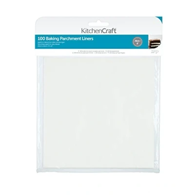 Image of KitchenCraft Square 20cm Siliconised Baking Papers