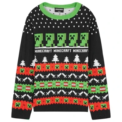 Image of Minecraft Christmas Jumper for Boys Teenagers, Creeper Crew Neck Long Sleeve Sweater, Warm Cosy Xmas Gifts (Multi, 9 10 Years)