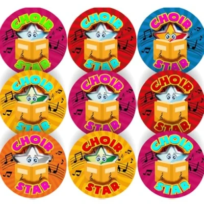 Image of 144 Choir Star 30 mm Reward Stickers for School Teachers, Parents and Nursery