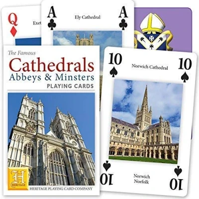 Image of HPC Cathedrals Of England &amp; Wales Set 52 Playing Cards + Jokers