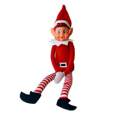 Image of GLOW Wholesale Elfie (Boy) Fun and Playful Elves Behavin&#039; Badly Figure with Soft Body Vinyl Face, Red