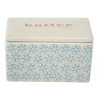 Image of Bloomingville A21106507 Blue Ceramic Patrizia Butter Box